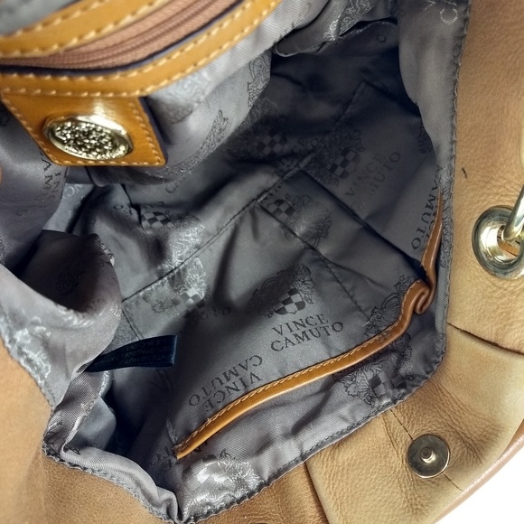 BIG SOFT VINCE CAMUTO LEATHER BOHO L TAN - Picture 6 of 8